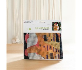 Kit canevas complet avec fils - Le baiser félin 30 x 30 cm - vue 4