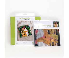 Kit canevas complet avec fils - Le baiser félin 30 x 30 cm - vue 5