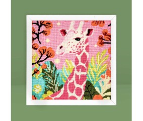 Kit canevas complet avec fils - Girafe pop 30 x 30 cm - vue 3