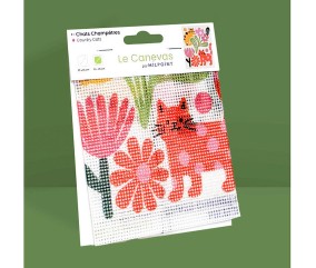 Kit canevas complet avec fils - Chats champêtres 15 x 20 cm - vue 2