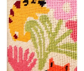 Kit canevas complet avec fils - Chats champêtres 15 x 20 cm - vue 4