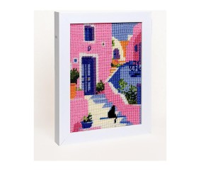 Kit canevas complet avec fils - Escalier méditerranéen 15 x 20 cm - vue 5