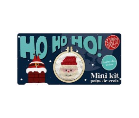 Kit point de croix débutant Noël The Crafty Kit - Porte-clés - Ho Ho Ho ! - boîte illustrée