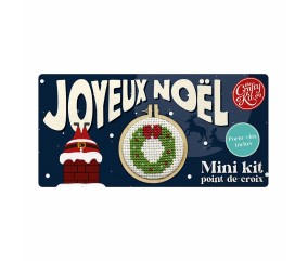 Kit point de croix débutant Noël The Crafty Kit - Porte-clés - Joyeux Noël ! - boîte illustrée