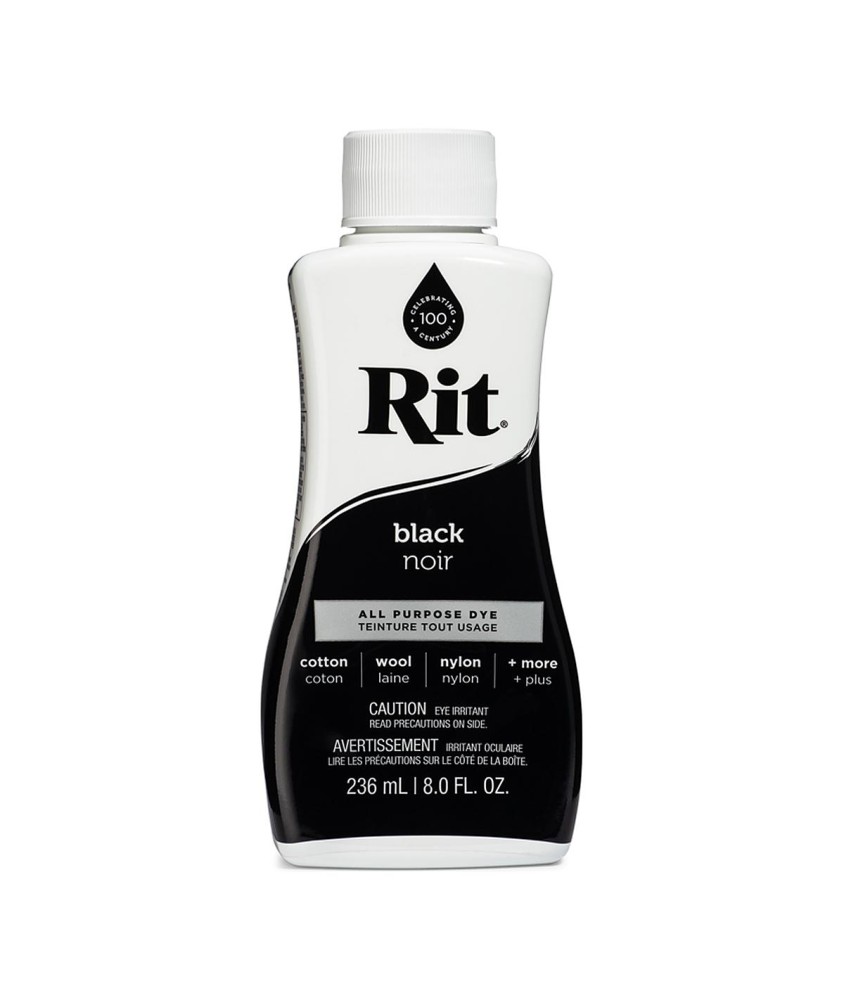 Teinture textile Rit Dye All-Purpose liquide - 236 ml - Noir - flacon de face
