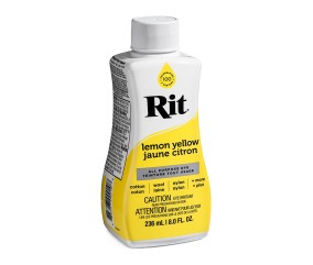 Teinture textile Rit Dye All-Purpose liquide - 236 ml - Jaune Citron - flacon de profil