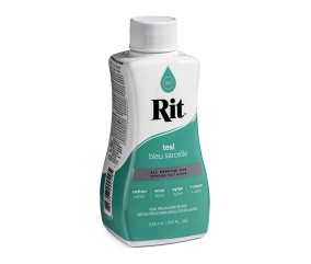 Teinture textile Rit Dye All-Purpose liquide - 236 ml - Bleu Sarcelle - flacon de profil