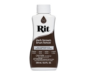 Teinture textile Rit Dye All-Purpose liquide - 236 ml - Brun Foncé - flacon de face