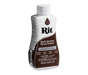 Teinture textile Rit Dye All-Purpose liquide - 236 ml - Brun Foncé - flacon de profil