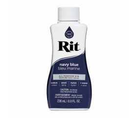 Teinture textile Rit Dye All-Purpose liquide - 236 ml - Bleu Marine - flacon de face