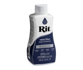 Teinture textile Rit Dye All-Purpose liquide - 236 ml - Bleu Marine - flacon de profil