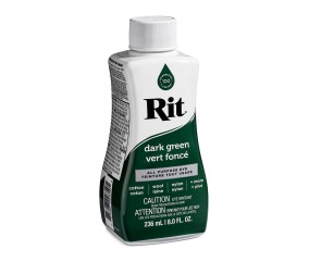Teinture textile Rit Dye All-Purpose liquide - 236 ml - Vert Foncé - flacon de profil