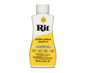 Teinture textile Rit Dye All-Purpose liquide - 236 ml - Jaune d'Or - flacon de face