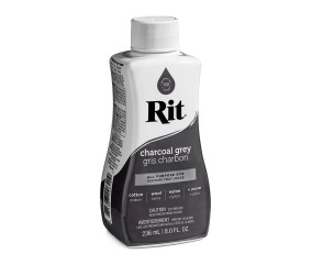 Teinture textile Rit Dye All-Purpose liquide - 236 ml - Gris Charbon - flacon de profil