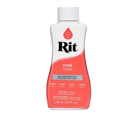 Teinture textile Rit Dye All-Purpose liquide - 236 ml - Corail - flacon de face