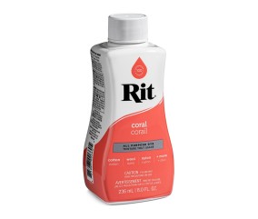 Teinture textile Rit Dye All-Purpose liquide - 236 ml - Corail - flacon de profil