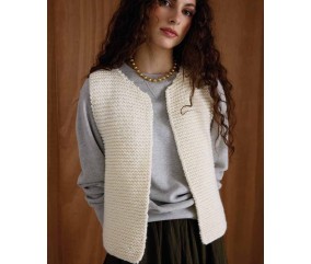 Gilet sans manches Françoise - Patron tricot Phildar - modèle porté