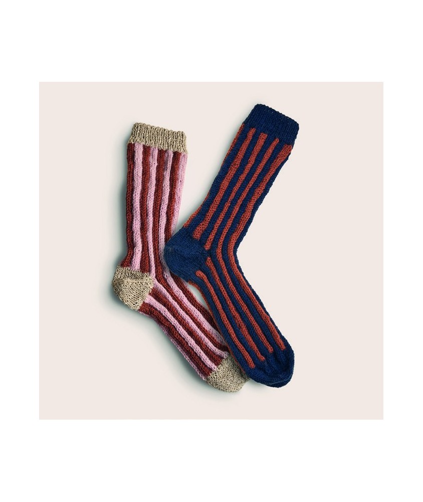 Chaussettes Eden - Patron tricot Phildar - modèle fini
