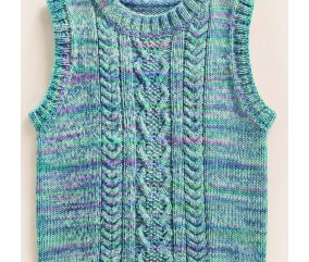 Pull sans manches Édith - Patron tricot Phildar - modèle fini
