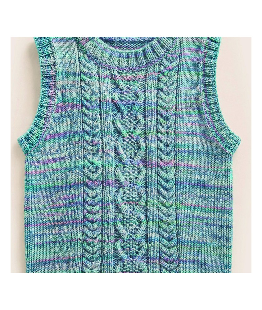 Pull sans manches Édith - Patron tricot Phildar - modèle fini