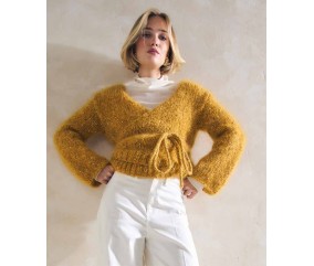Cache-cœur Colette - Patron tricot Phildar - modèle porté