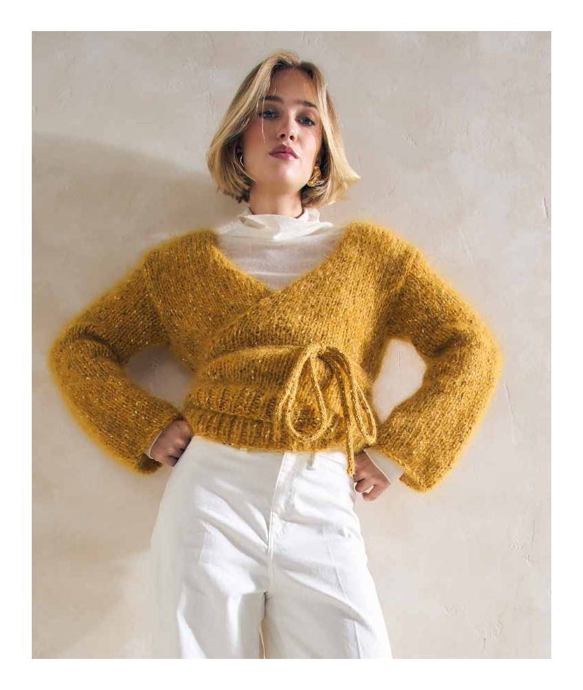 Cache-cœur Colette - Patron tricot Phildar - modèle porté