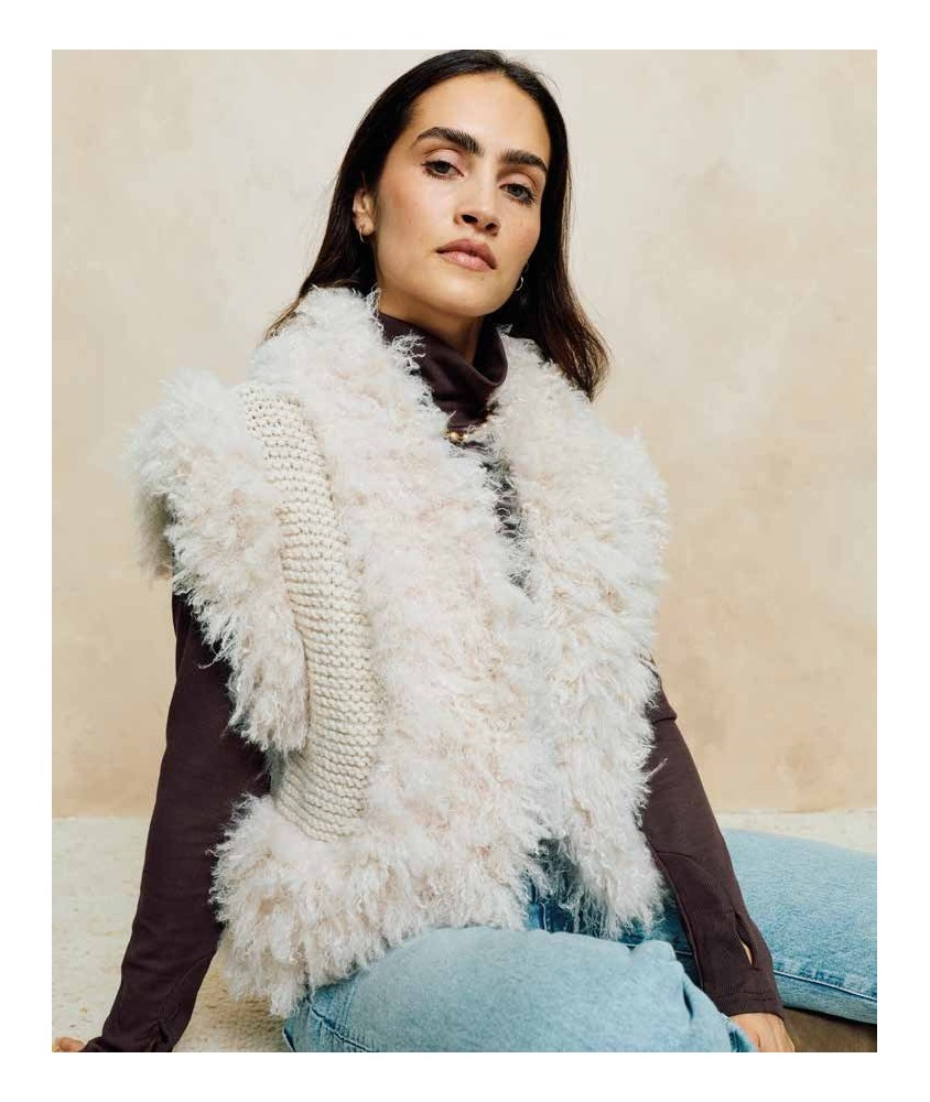 Veste sans manches Baya - Patron tricot Phildar - modèle porté