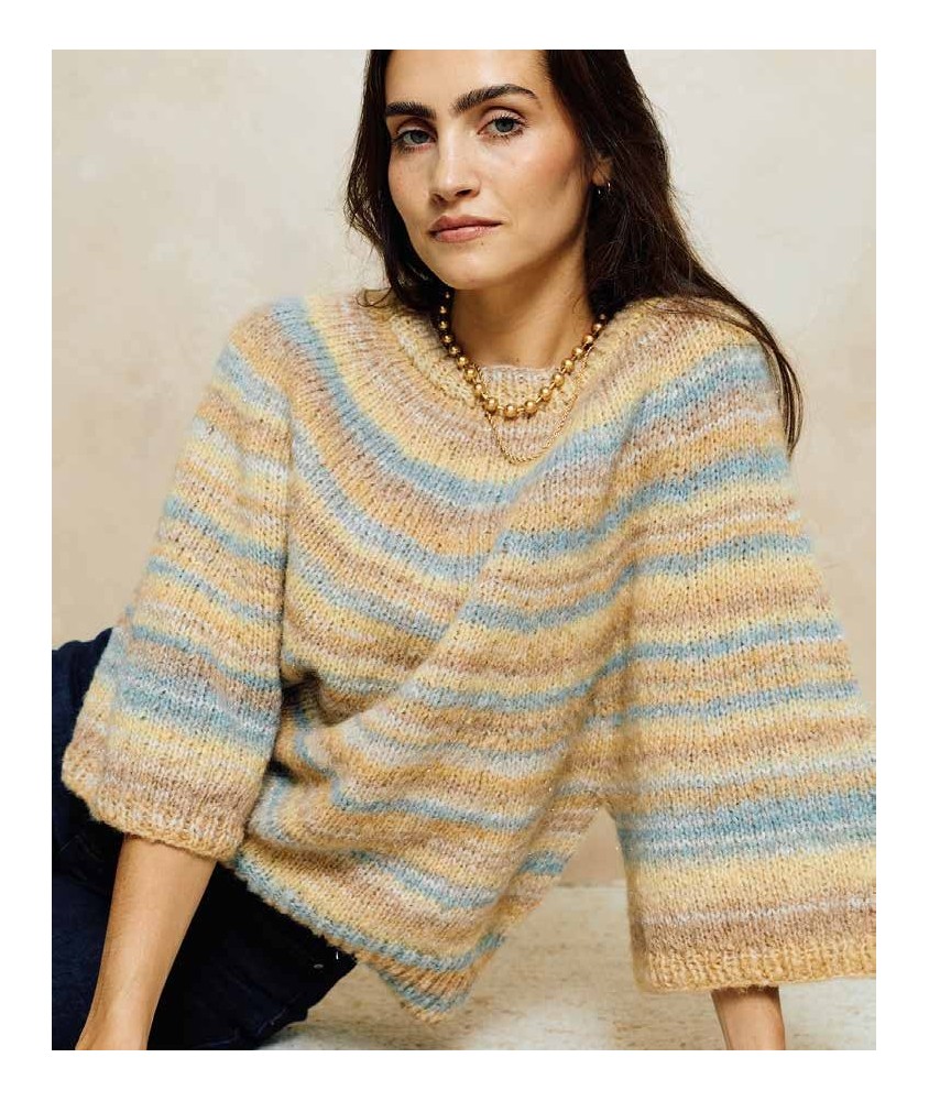 Pull Bella - Patron tricot Phildar - modèle porté