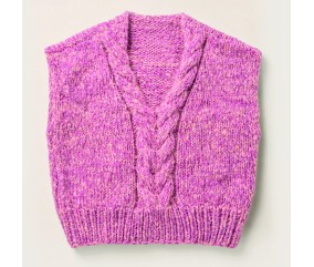 Pull sans manches Benny - Patron tricot Phildar - modèle fini