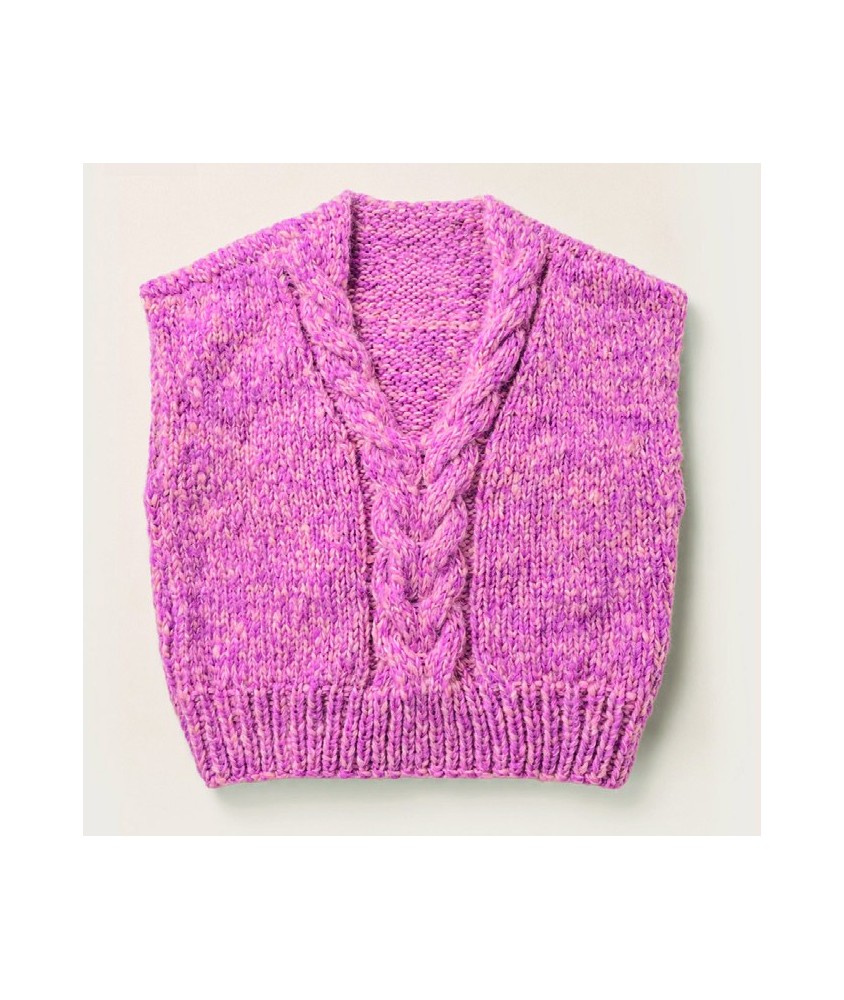Pull sans manches Benny - Patron tricot Phildar - modèle fini