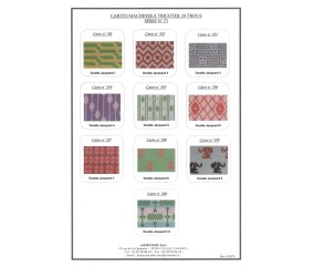 Cartes perforées Silver Reed 24 mailles - série N°73 double jacquard