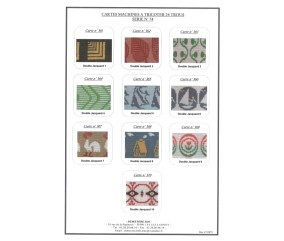 Cartes perforées Silver Reed 24 mailles - série N°74 double jacquard
