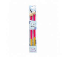Aiguilles à tricoter 35 cm Bois Flair Du N°3 au 10 - Pony