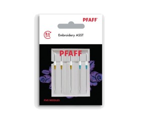 Aiguilles Pfaff broderie assorties - blister de 5 aiguilles - 821197096