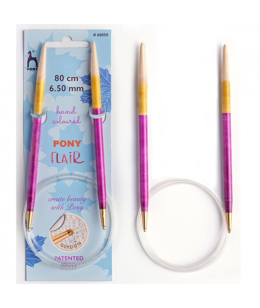 Aiguilles circulaires fixes 80 cm Bois Flair Du N°3 au 10 - Pony Aiguilles circulaires fixes 80 cm Bois Flair Du N°3 au 10 - Pony
