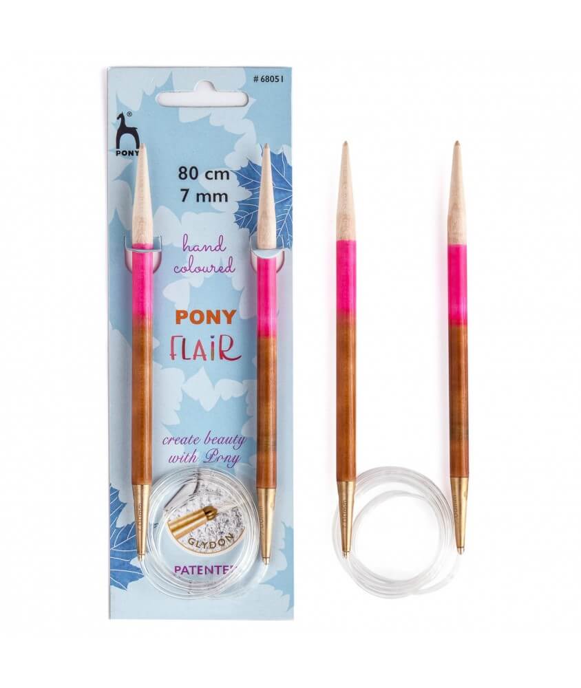 Aiguilles circulaires fixes 80 cm Bois Flair Du N°3 au 10 - Pony Aiguilles circulaires fixes 80 cm Bois Flair Du N°3 au 10 - Pony