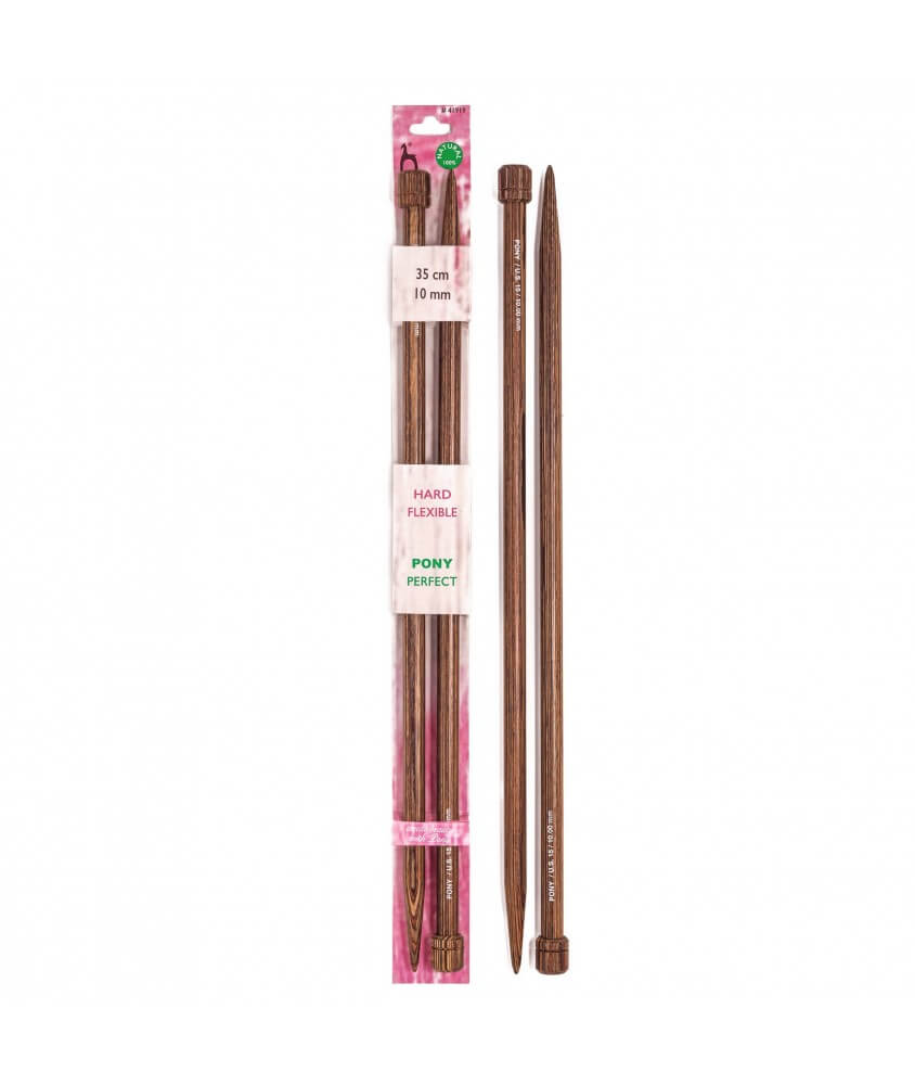 Aiguilles à tricoter 35 cm Bois Perfect Du N°3 au 10 - Pony Aiguilles à tricoter 35 cm Bois Perfect Du N°3 au 10 - Pony