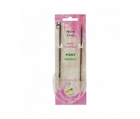 Aiguilles circulaires fixes 80 cm Bois Perfect Du N°3 au 10 - Pony