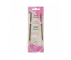 Aiguilles circulaires fixes 80 cm Bois Perfect Du N°3 au 10 - Pony