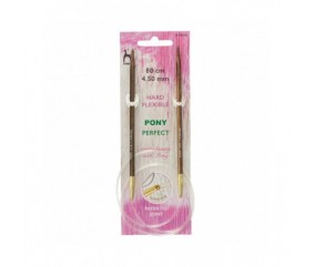 Aiguilles circulaires fixes 80 cm Bois Perfect Du N°3 au 10 - Pony