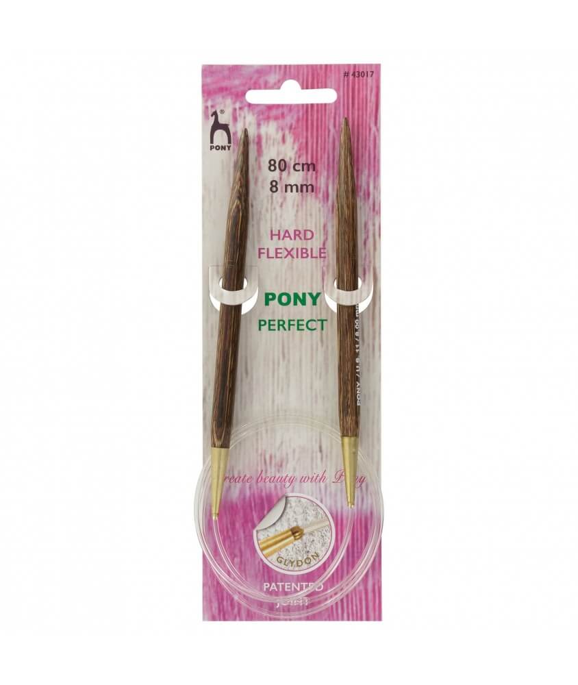 Aiguilles circulaires fixes 80 cm Bois Perfect Du N°3 au 10 - Pony Aiguilles circulaires fixes 80 cm Bois Perfect Du N°3 au 10 - Pony