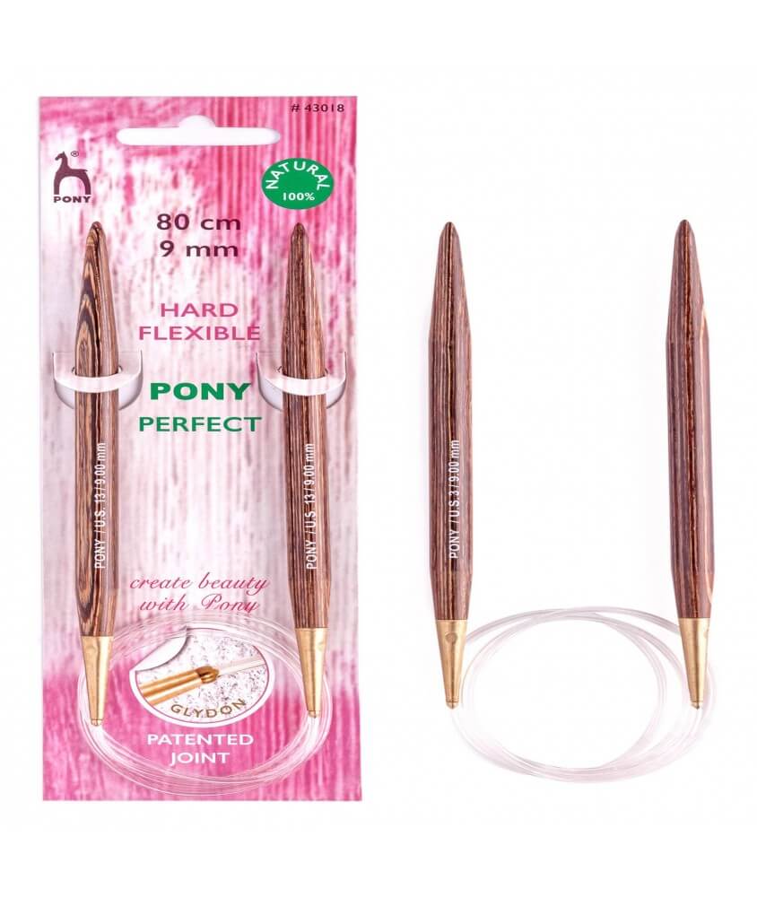 Aiguilles circulaires fixes 80 cm Bois Perfect Du N°3 au 10 - Pony Aiguilles circulaires fixes 80 cm Bois Perfect Du N°3 au 10 - Pony