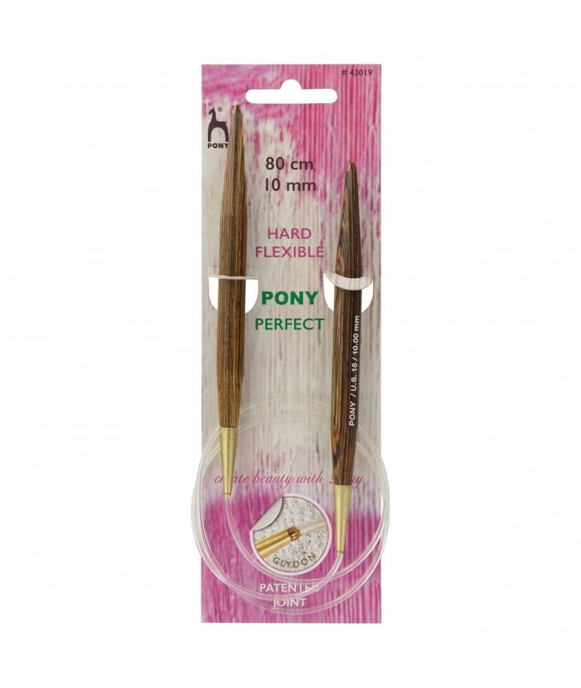 Aiguilles circulaires fixes 80 cm Bois Perfect Du N°3 au 10 - Pony Aiguilles circulaires fixes 80 cm Bois Perfect Du N°3 au 10 - Pony