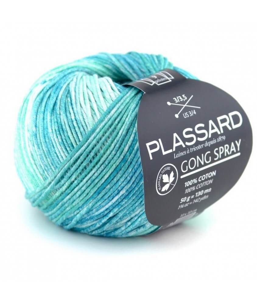 Fil coton à tricoter GONG SPRAY - Plassard Fil coton à tricoter GONG SPRAY - Plassard