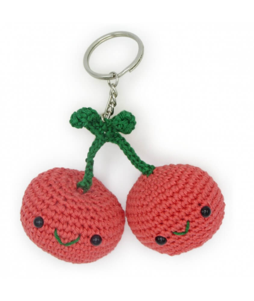 Kit Crochet Porte clés Cerises - Amigurumi Hardicraft Kit Crochet Porte clés Cerises - Amigurumi Hardicraft