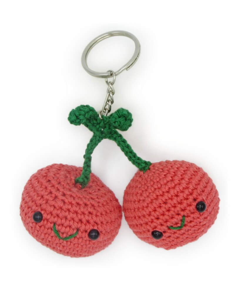 Kit Crochet Porte clés Cerises - Amigurumi Hardicraft