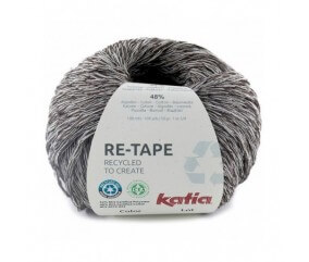 Coton biologique et Fil recyclé RE-TAPE - Katia 200 noir