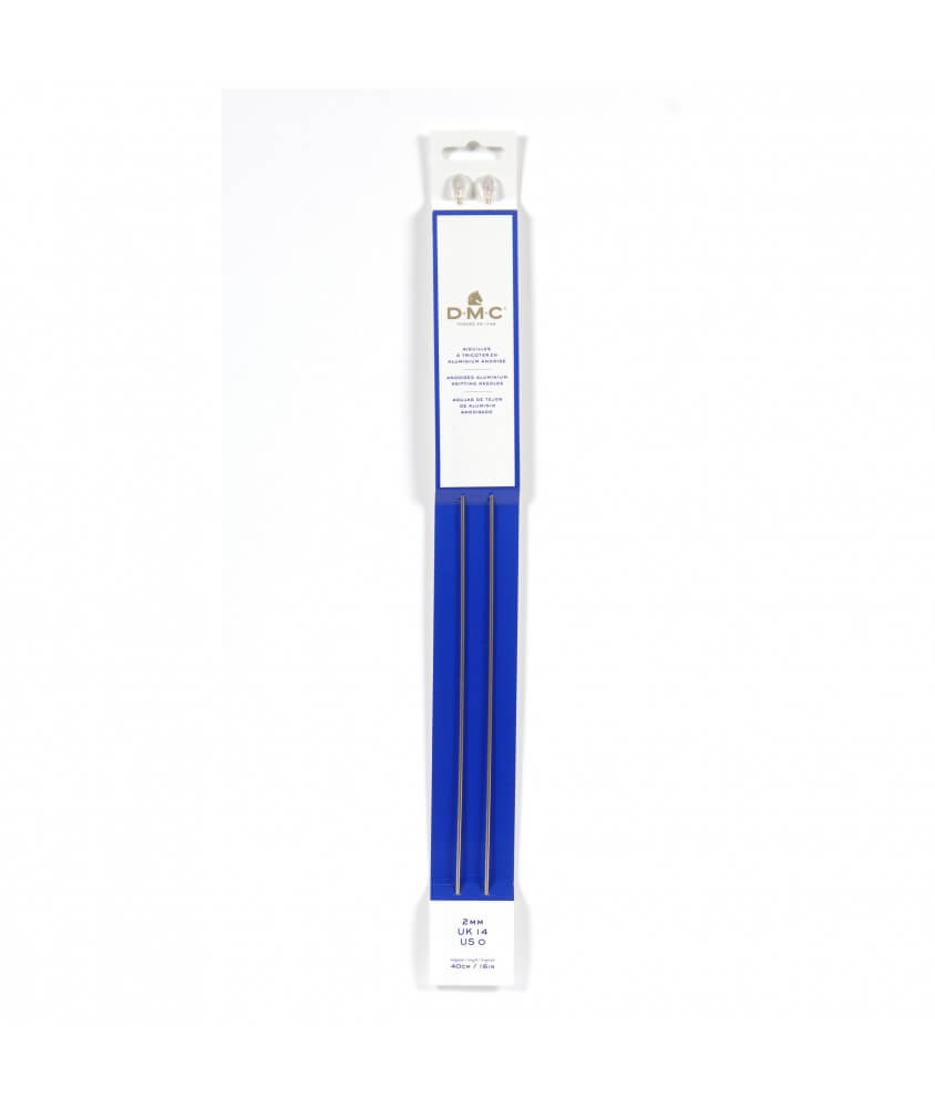 Aiguilles à tricoter aluminium anodisé 40 cm - DMC Aiguilles à tricoter aluminium anodisé 40 cm - DMC