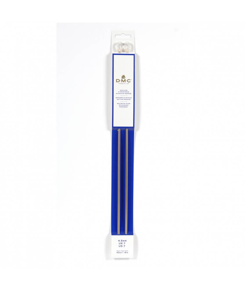 Aiguilles à tricoter aluminium anodisé 40 cm - DMC Aiguilles à tricoter aluminium anodisé 40 cm - DMC