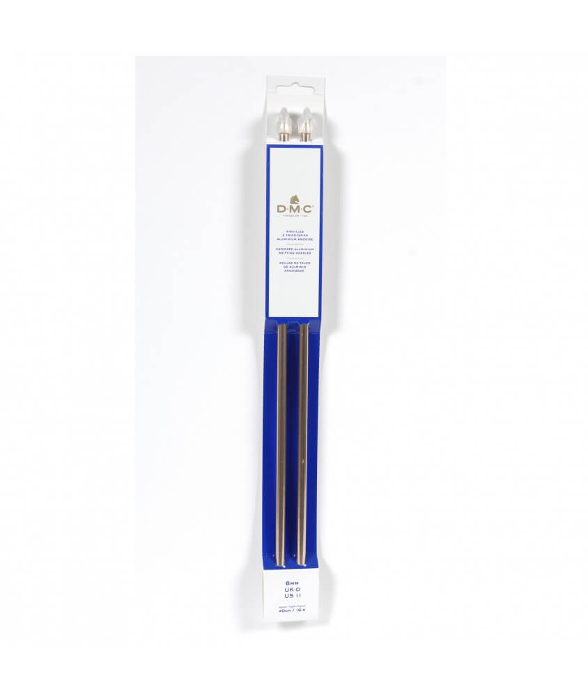 Aiguilles à tricoter aluminium anodisé 40 cm - DMC Aiguilles à tricoter aluminium anodisé 40 cm - DMC